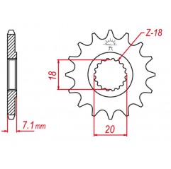 GROSSKOPF PROMOCJA ZĘBATKA PRZEDNIA 432 11 SUZUKI RM 125`92-'11 (-1) (JTF427.11)